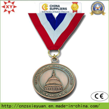 Metal redondo Medalet del deporte de la insignia de encargo