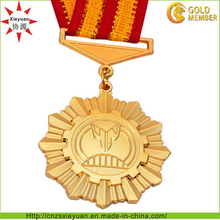 Medalla de encargo de la concesión de la cinta del metal de la insignia y de la talla
