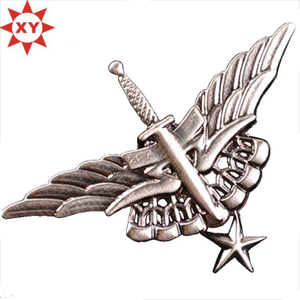 Divisa de plata del Pin de metal de la estrella del vuelo de la promoción