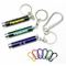 Linterna colorida Keychains de la función de la insignia dual de encargo del laser con Carabiners